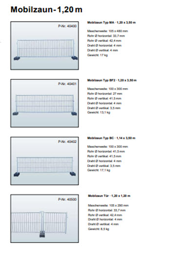 Mobilzäune und Bauzäune mobilzaun-120