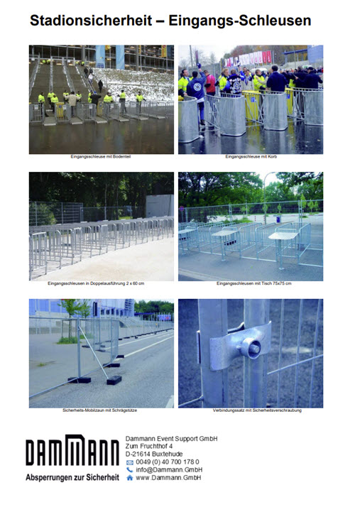 Stadionsicherheit - mieten oder kaufen Eingangsschleusen-S1