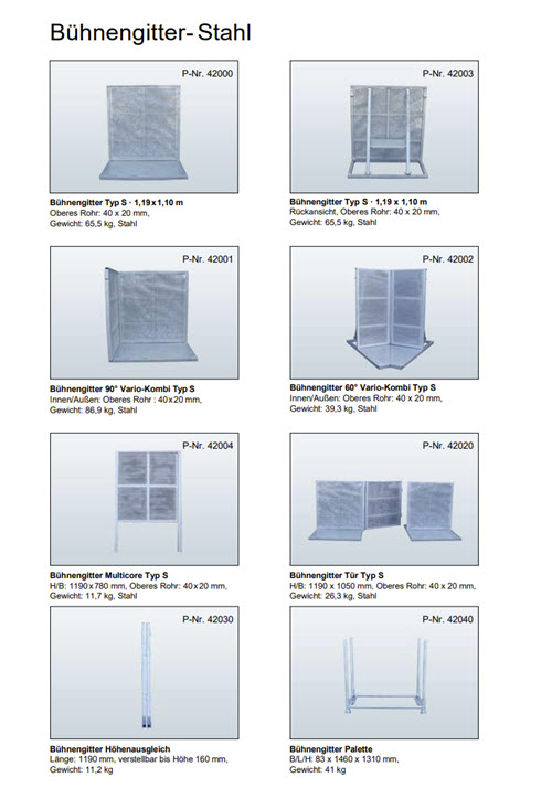 Bühnengitter buehnengitter-stahl